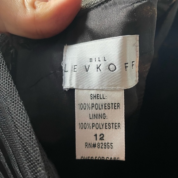 Bill Levkoff NWT Mesh Tool Halter Black Ball Gown Women’s 12 - Picture 5 of 7